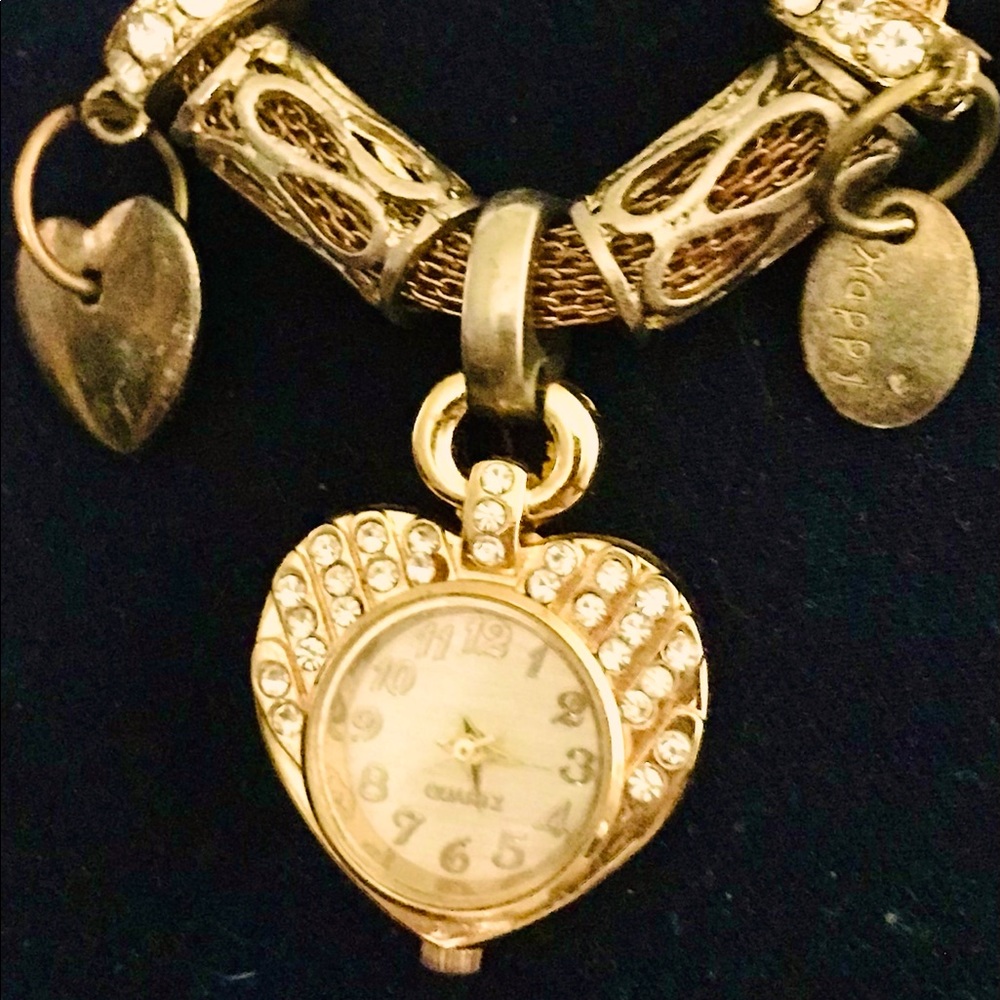 Rose goldfish watch bracelet